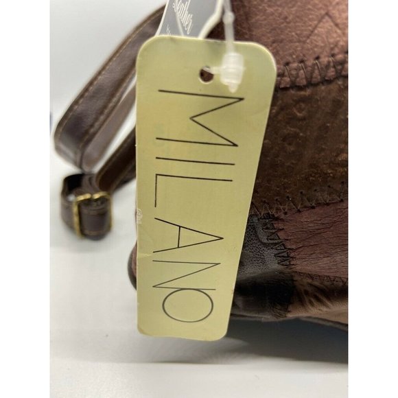 Milano Womens Baguette Bags Brown Patchwork - Picture 11 of 11